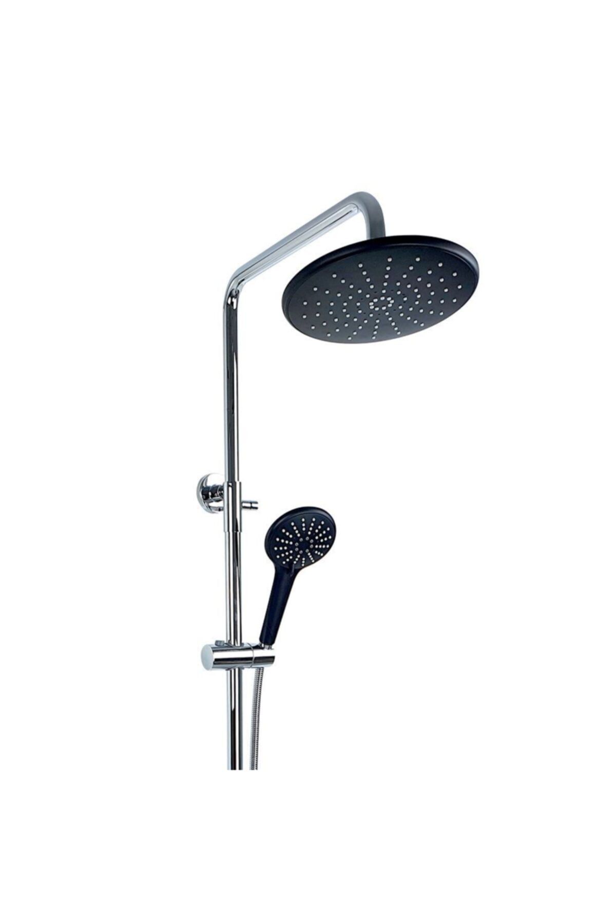 Pure Concept Royal Siyah Krom Bataryalı Tepe Duş Seti
