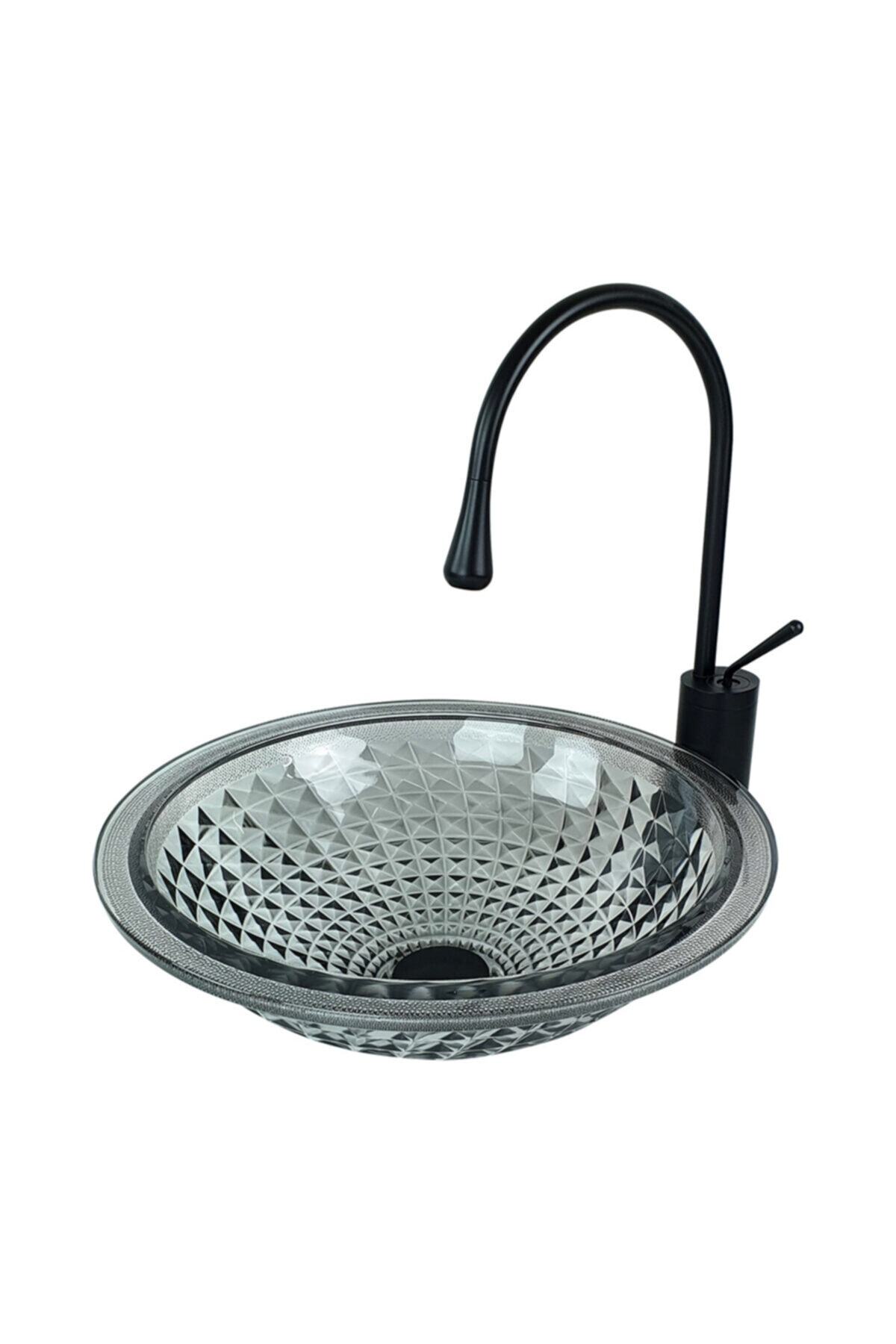 Pure Concept Dekoratif Silver Cam Lavabo