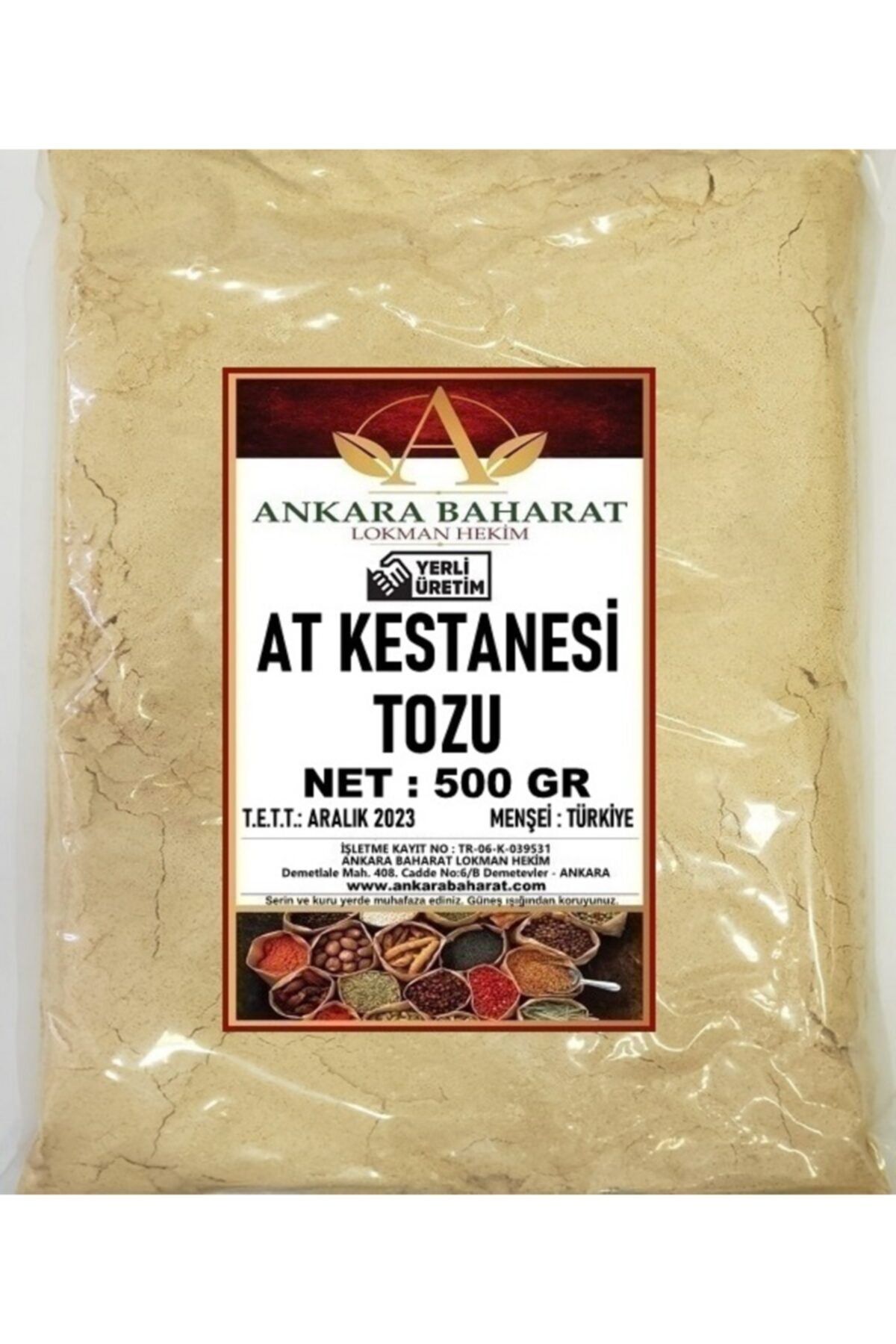 ankara baharat lokman hekim At Kestanesi Tozu - 500 Gram