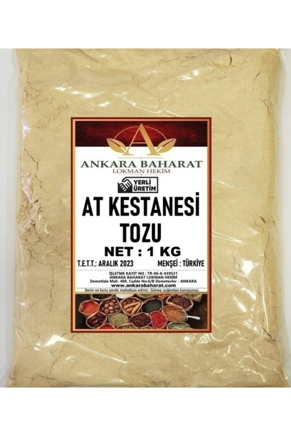 ankara baharat lokman hekim At Kestanesi Tozu - 1 Kg