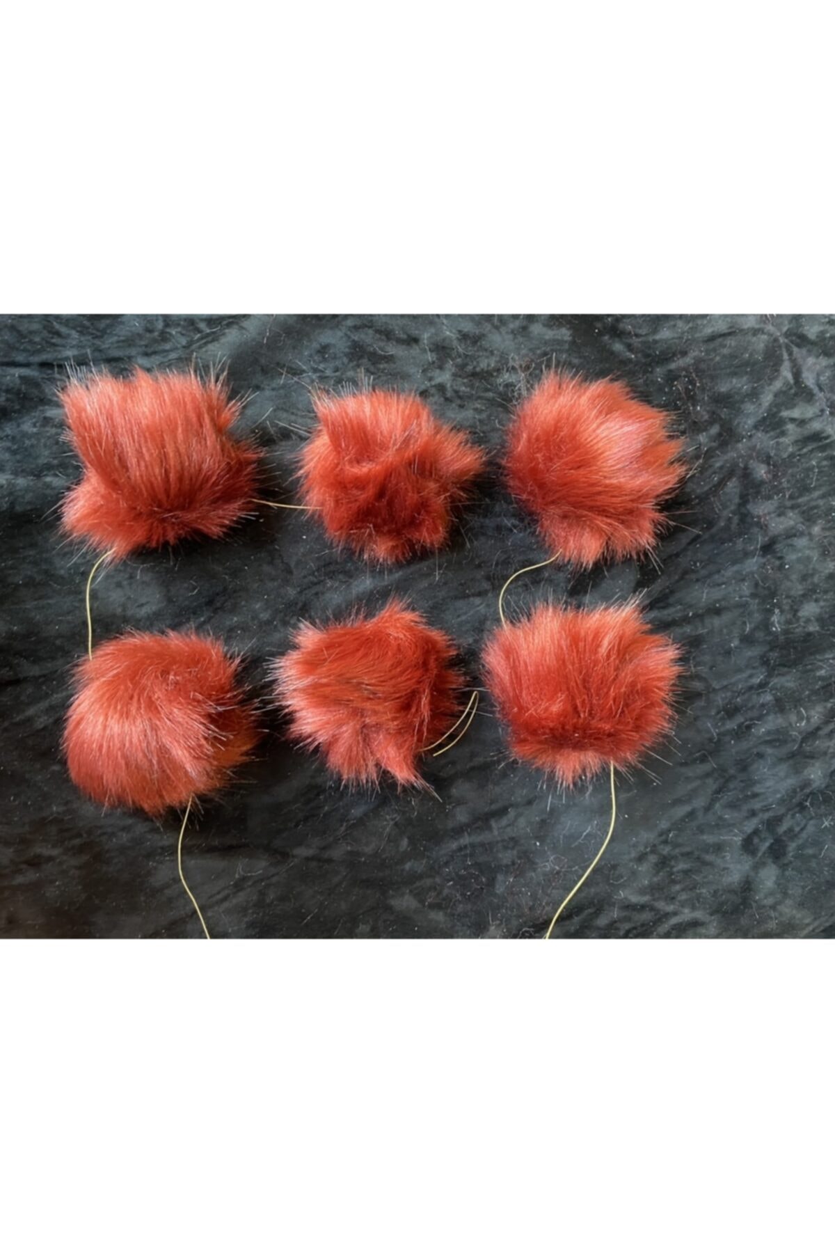 e tuhafiye 6 Adet Bordo Ponpon