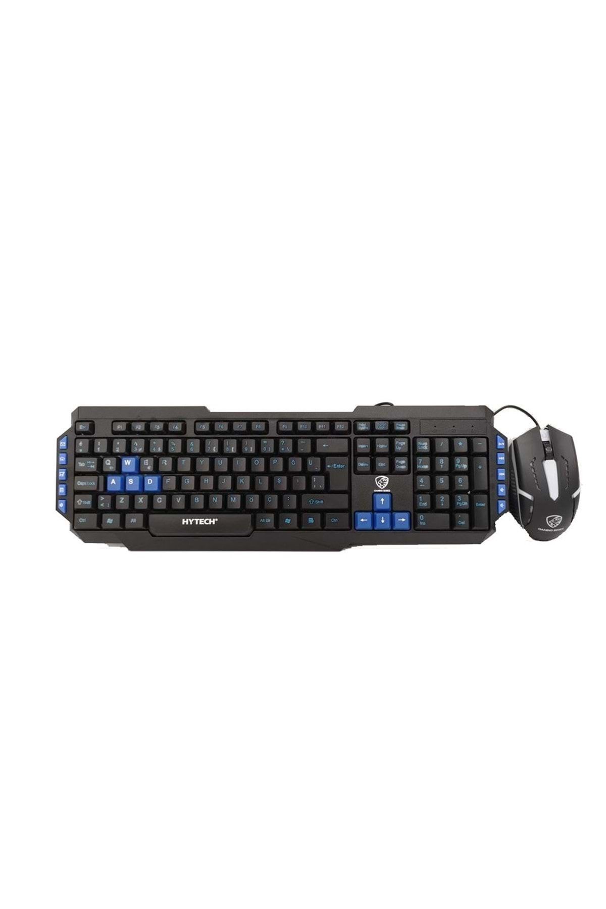 Hytech Hkm-58 Gamy Plus Mavi Tuşlu Q Gaming Klavye + Mouse Set