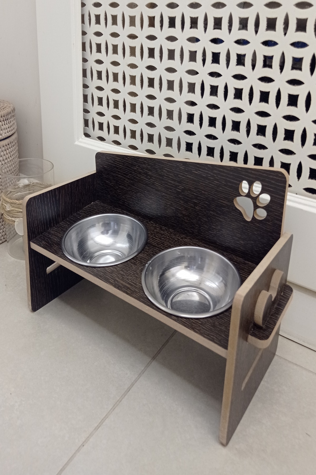 Similing World Yüksekliği Ayarlanabilir Kedi Ve Küçük Irk Köpek Mama Ve Su Kabı