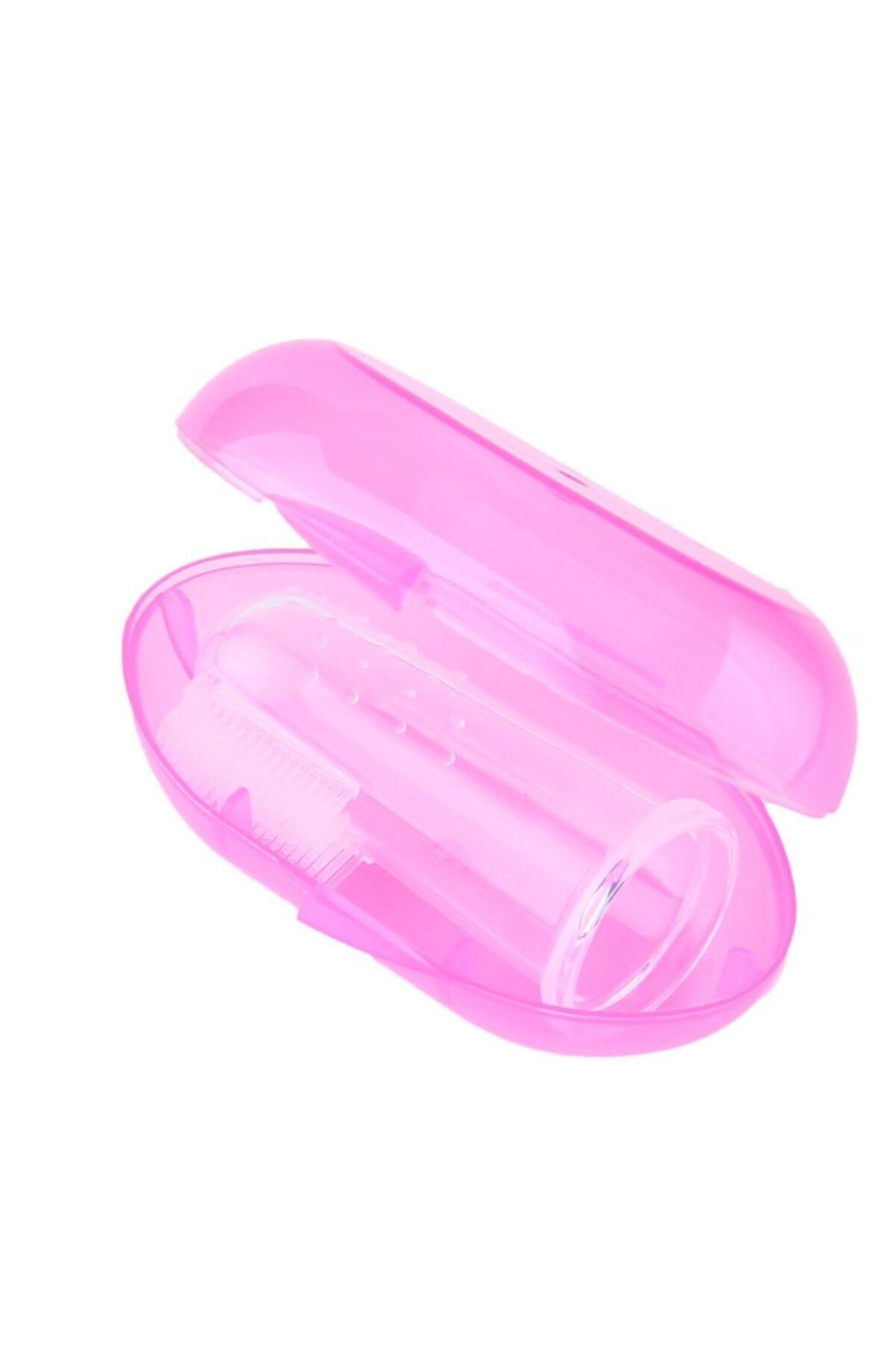 Smiley Baby Pembe 0-3 Ay Silikon Parmak Diş Fırçası