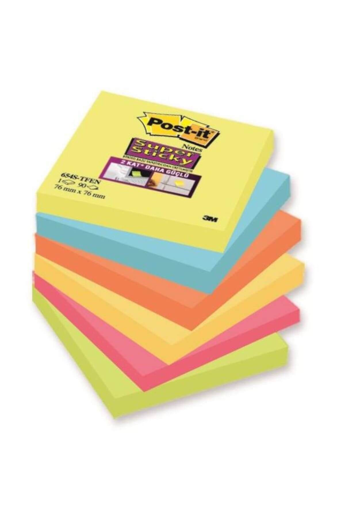 Postit Super Sticky Not, Tutti Frutti Serisi, 6lı paket, 90 yaprak, 76x76mm