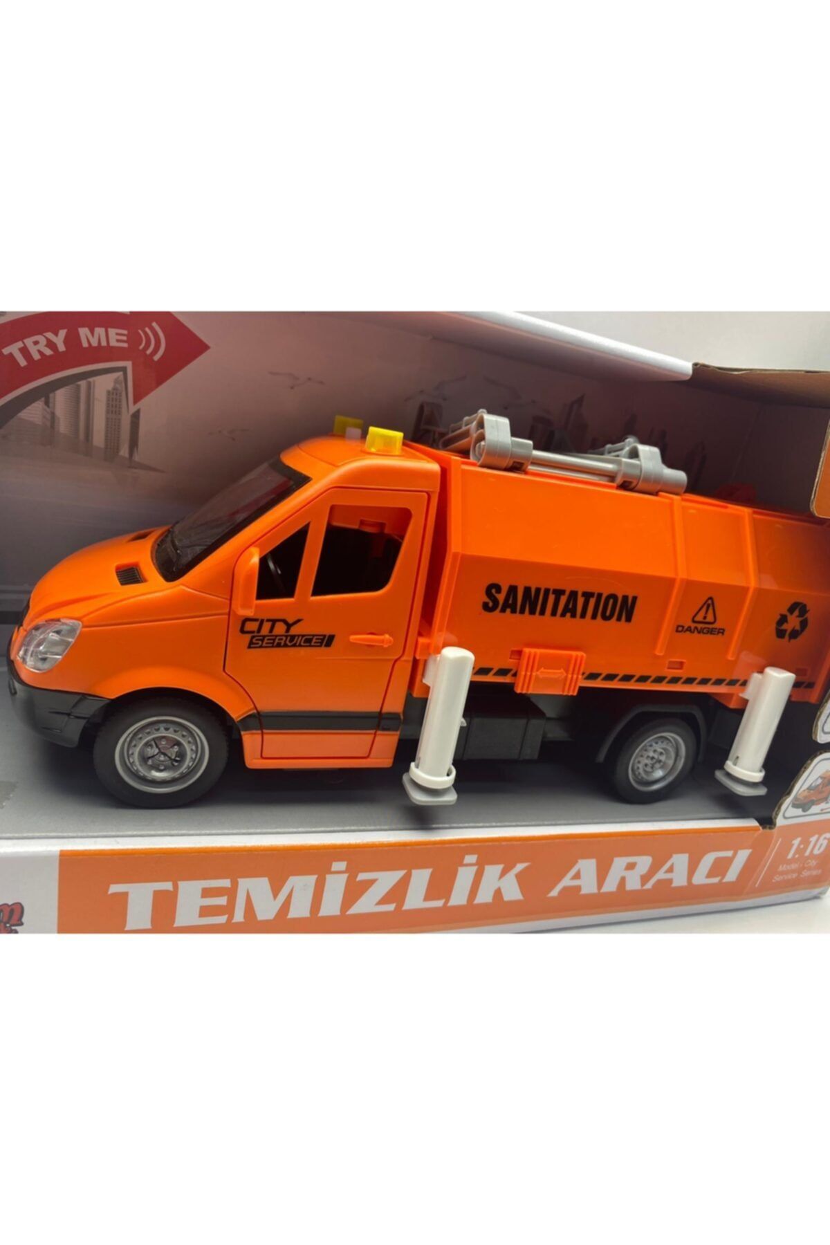 afreyz oyuncak Çöp Arabası Aksesuarlı Sesli Işıklı Temizlik Aracı Eğlenceli Temizlik Araç Oyuncak