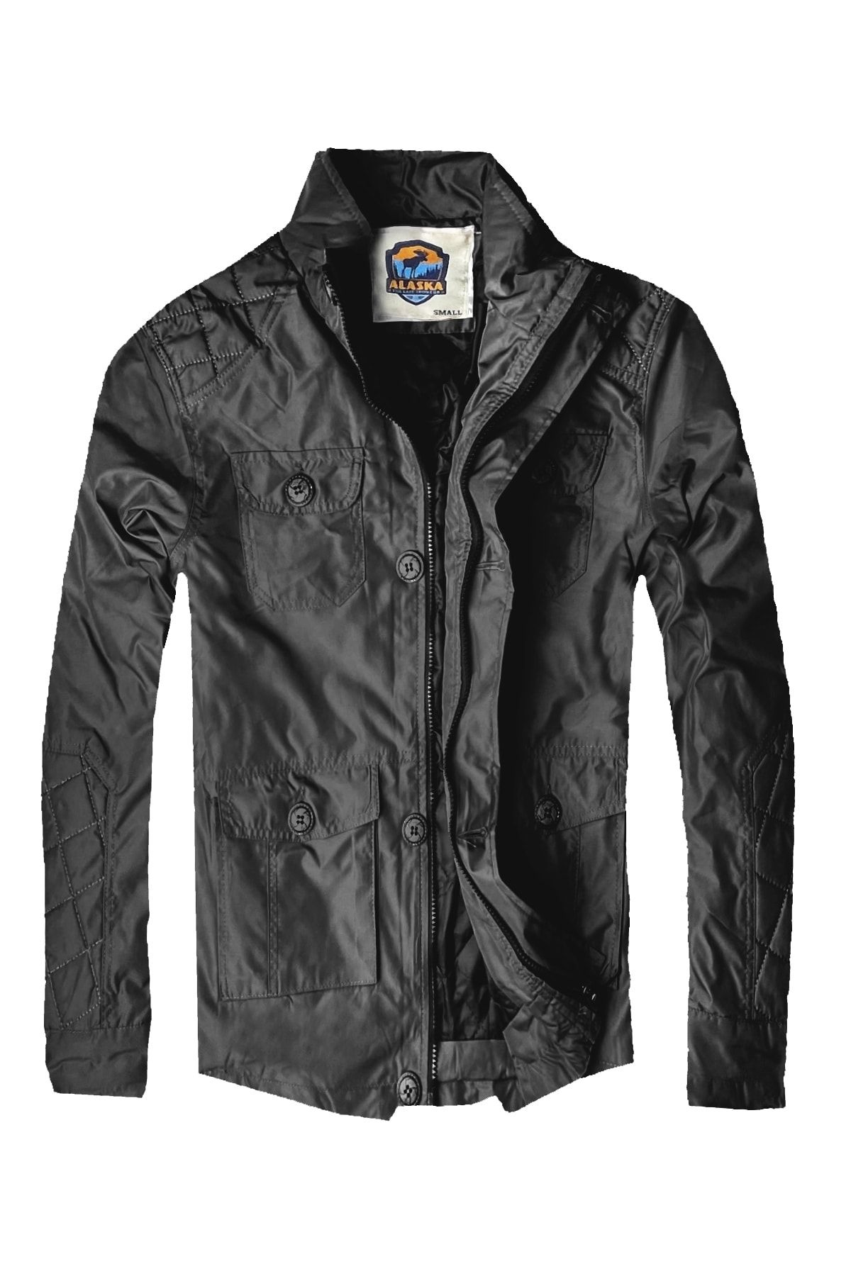 alaska the last frontier Slim Fit Suya Rüzgara Dayanıklı Kumaş Kapitone Trençkot Mont
