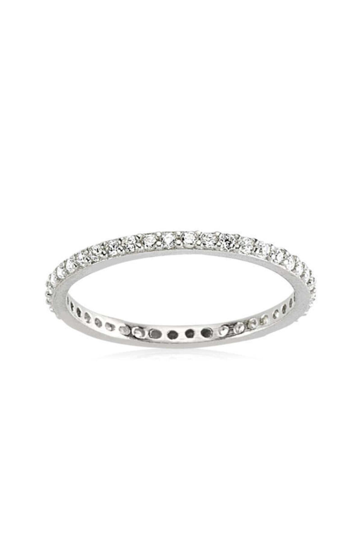 SilverXJewellery Gümüş Ince Tamtur Bayan Alyans Yüzük