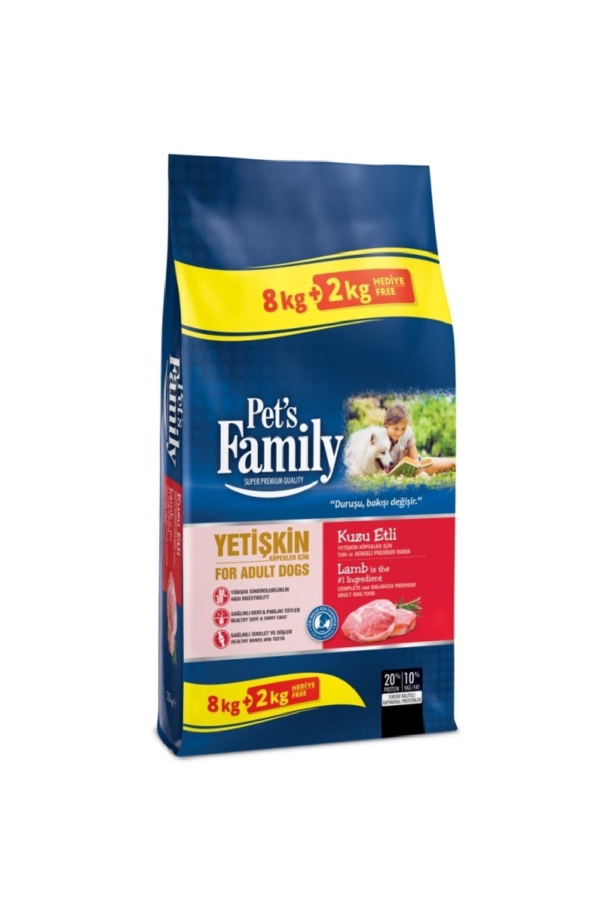 Pets Family Kuzu Etli Yavru Köpek Maması 10 kg