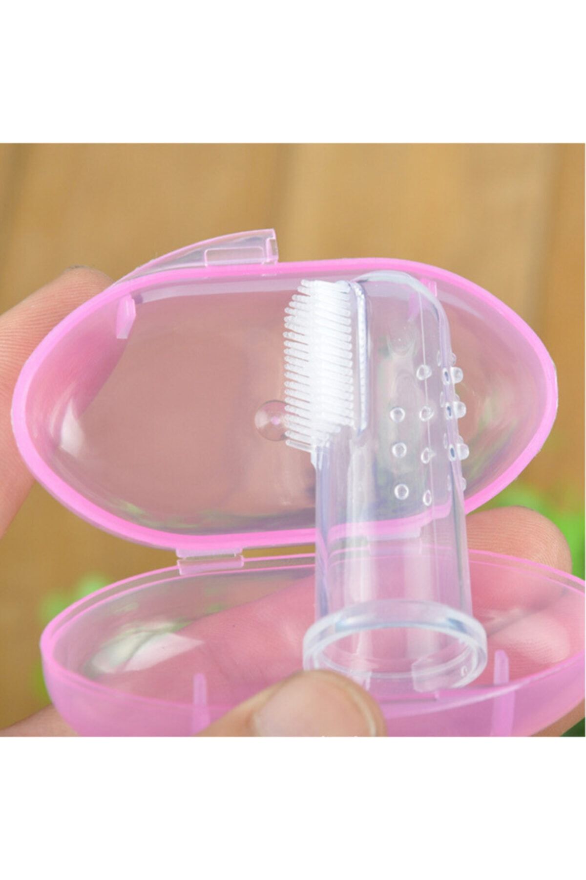 biosmile Pembe Parmak Diş Fırçası