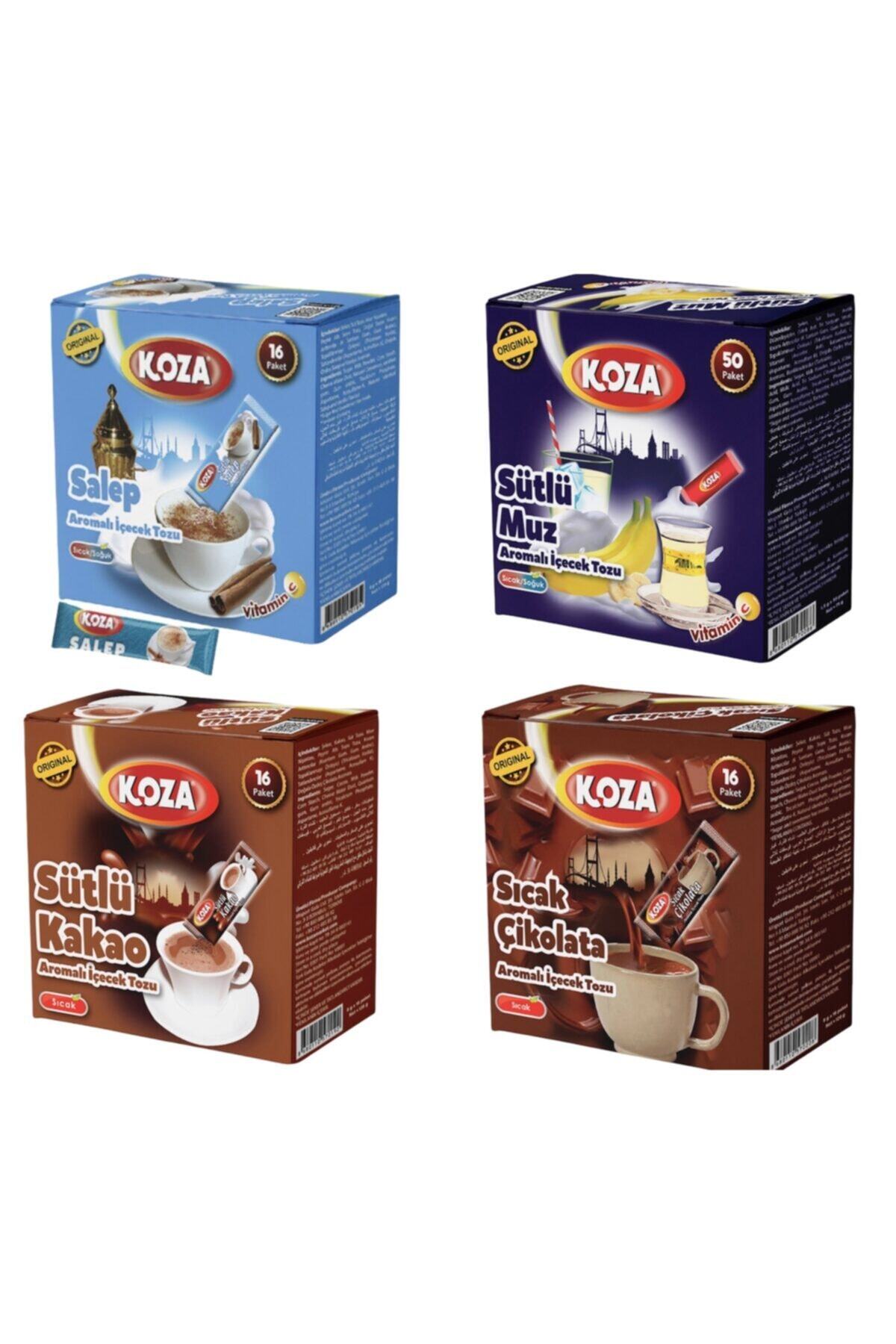 Koza Sütlü Sahlep Sütlü Kakao Sıcak Çikolata Sütlü Muz Aromalı