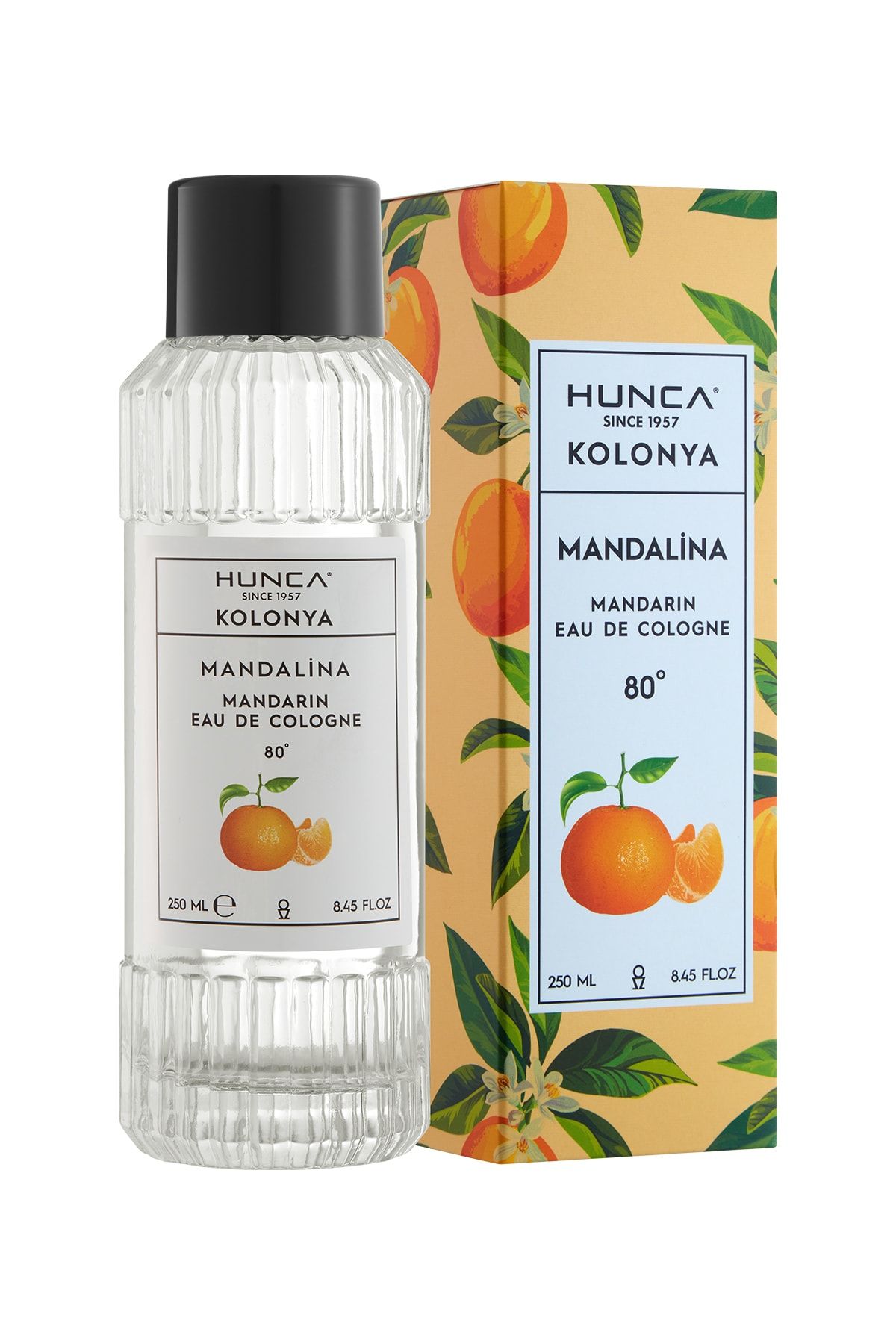 Hunca Mandalina Kolonya 80° 250ml Cam Şişe