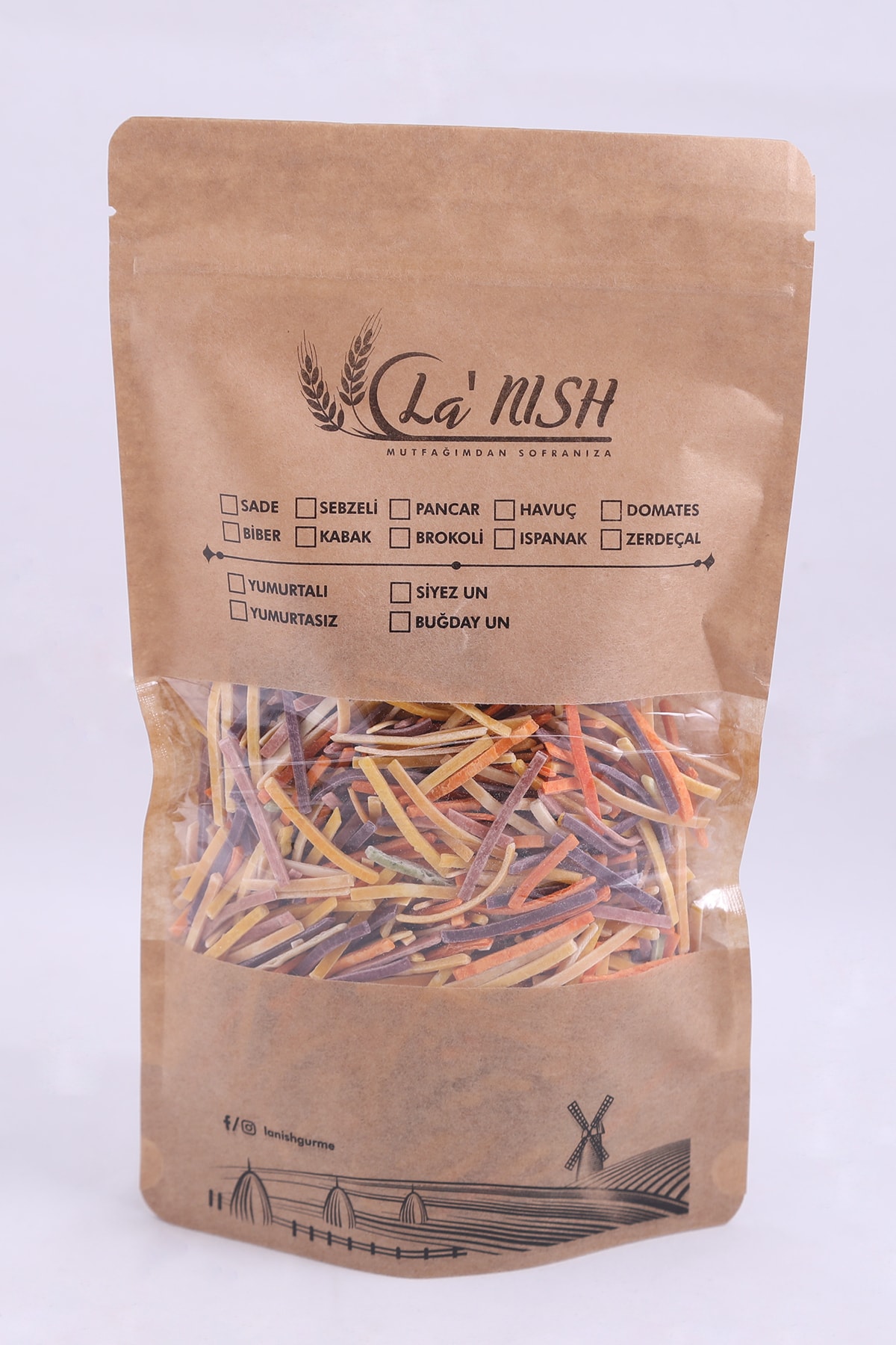 La Nish Doğal Ürünler Sebzeli Erişte 750g