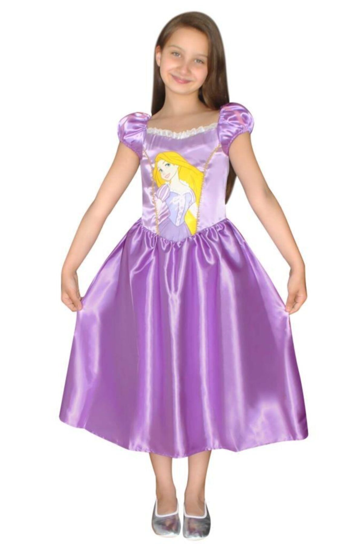 ÖZBEK Disney Rapunzel Çocuk Kostüm 10-12 Yaş