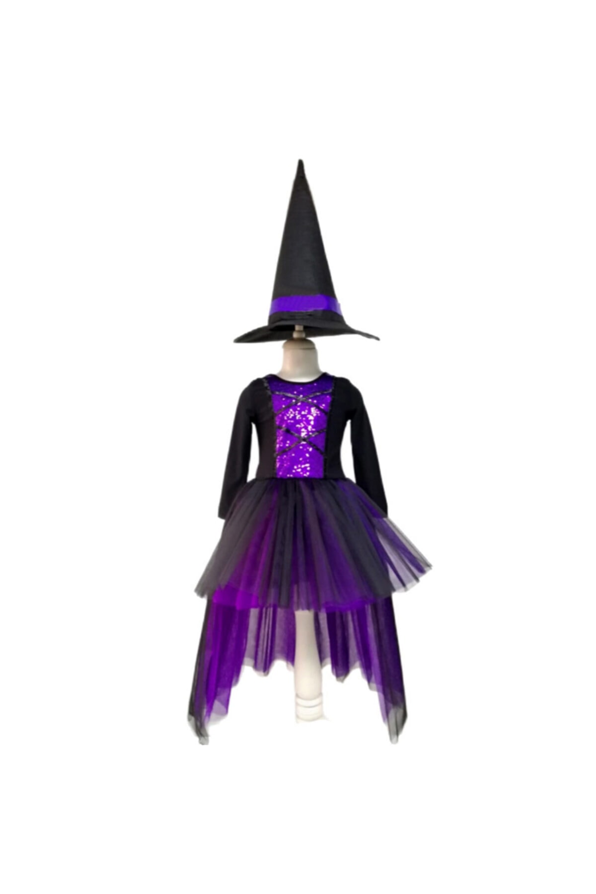 Peri Hediyelik Mor Cadı Çocuk Kostümü