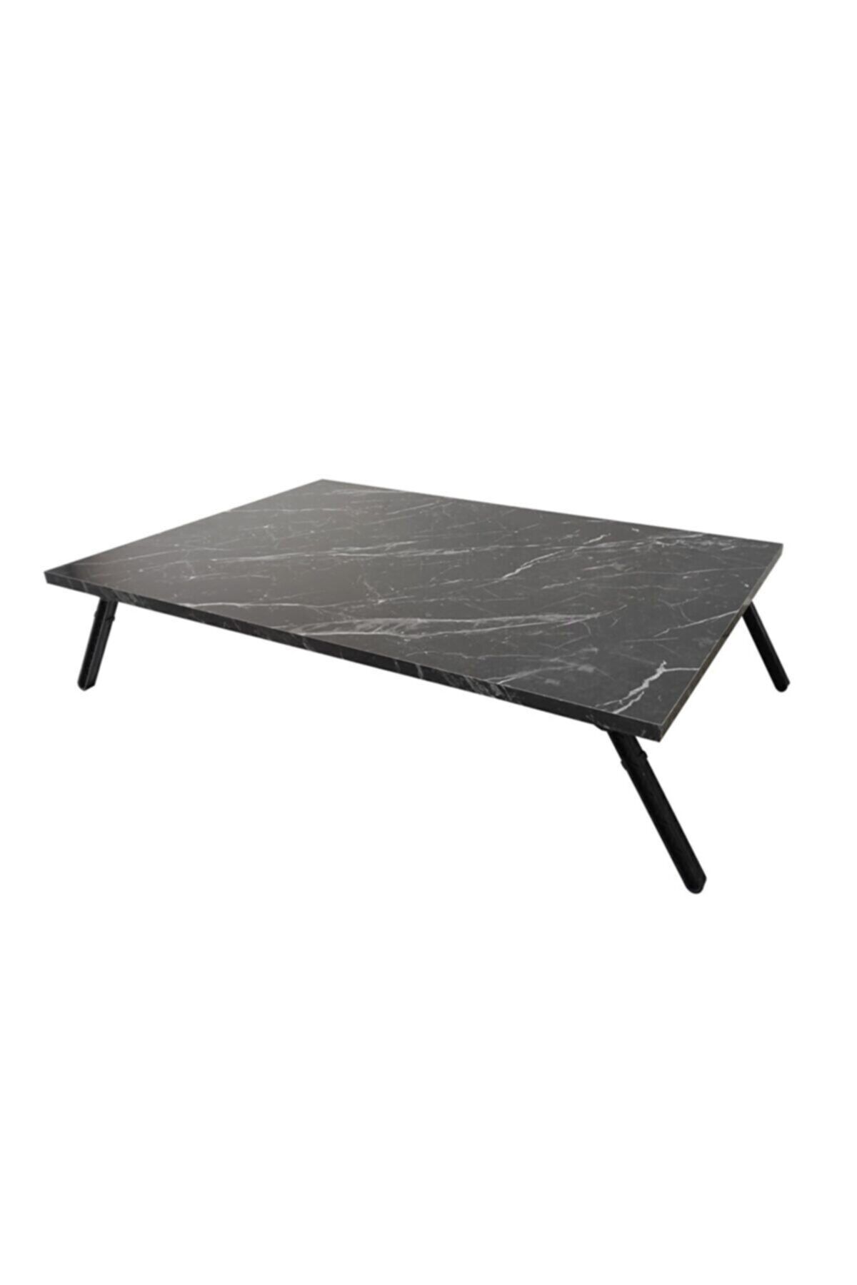 ASLANSTORE Yer Sofrası Siyah Mermer Desen 60x110 01a