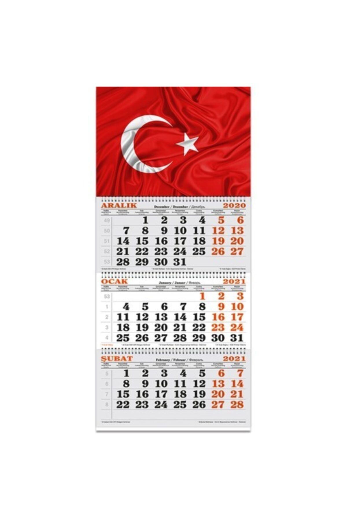 KESKİN COLOR Spiralli 3 Aylık Denizci Takvim Bayrak 840421-99