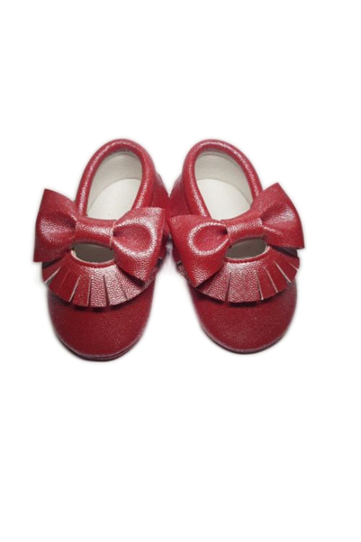 La Boutique BB Kız Bebek Sedefli Kırmızı Makosen