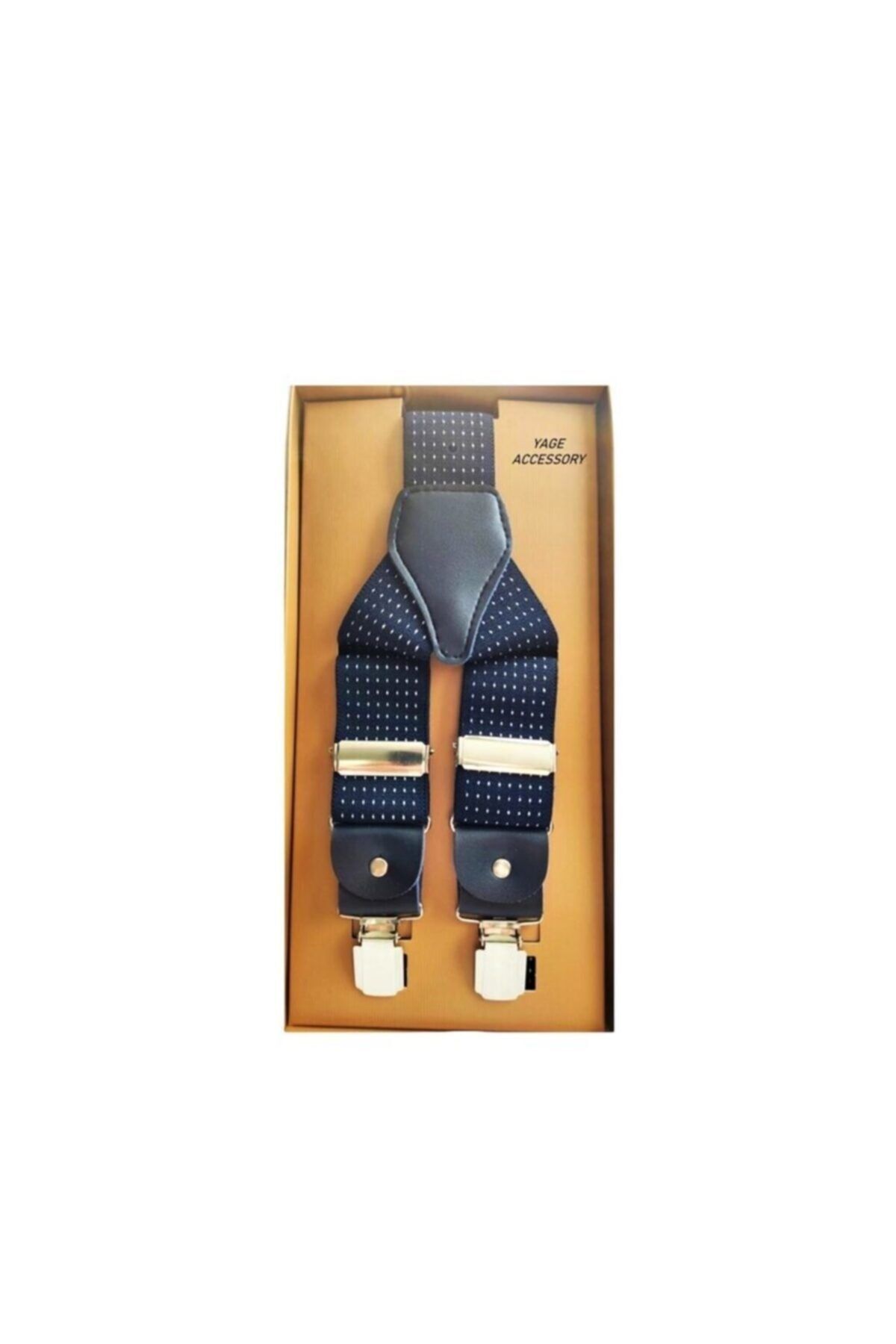 Yage 3,5 Cm Lacivert Puantiyeli Pantolon Askısı