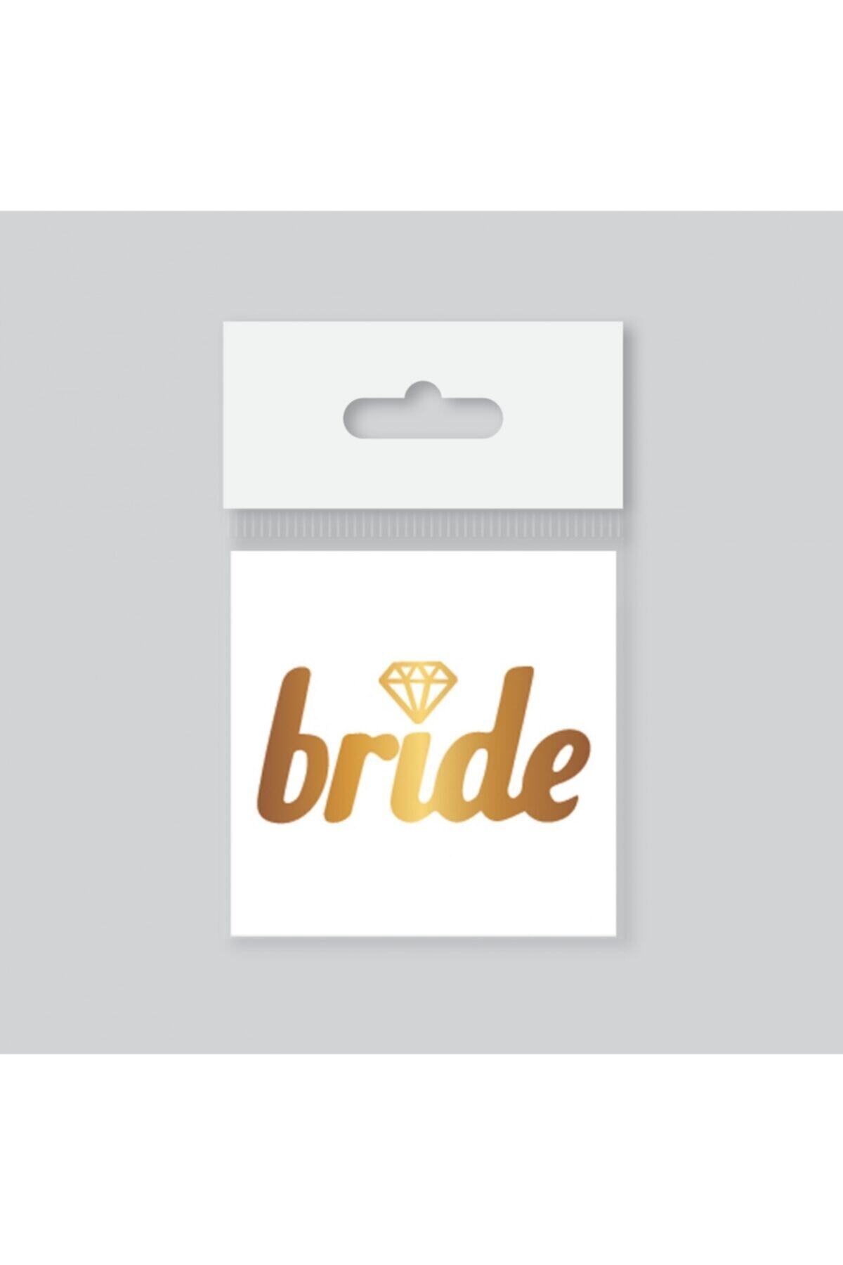 HİLALSHOP Tekli Bride Tattoo Model 2Altın Yaldız  5,5 cm X 5,5cm - Geçici Dövme