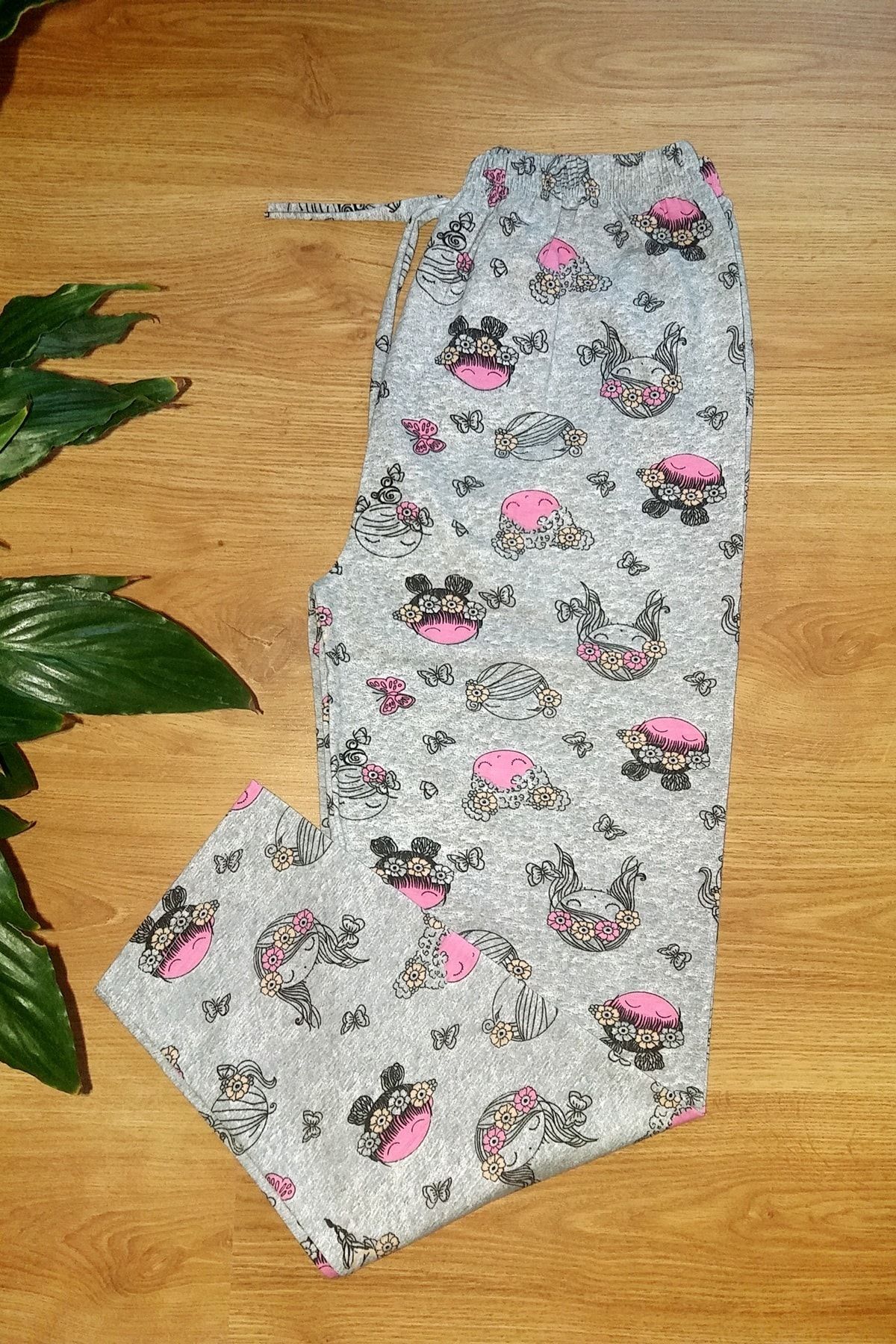 BERA TEKSTİL Desenli Kadın Likralı Penye Pijama