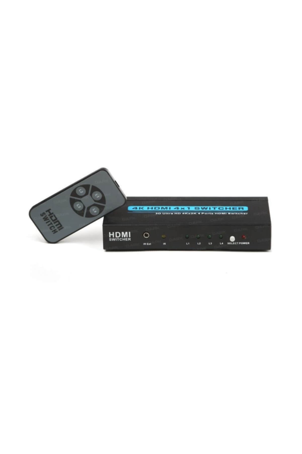 Dark 4 Giriş 1 Çıkış Kumandalı HDMI 4K Switch DK-HD-SW4X1K
