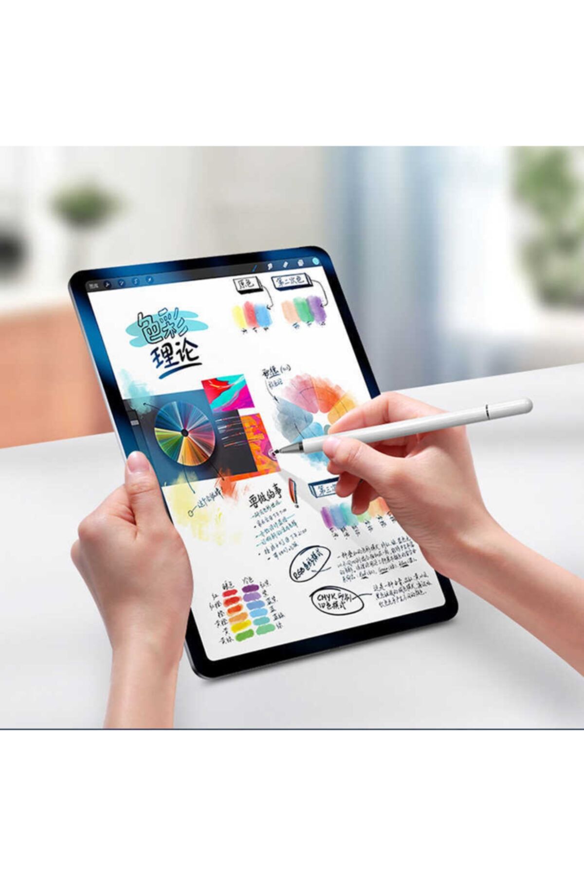 Samsung Galaxy Tab S7 T870 Uyumlu Zore 360 2 In 1 Dokunmatik Kalem