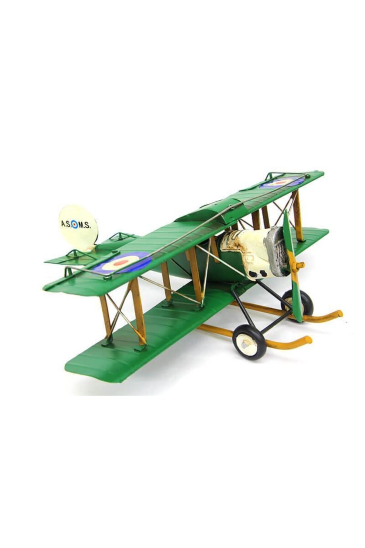 Skygo Dekoratif Metal Uçak Çift Kanatlı Biblo Hediyelik