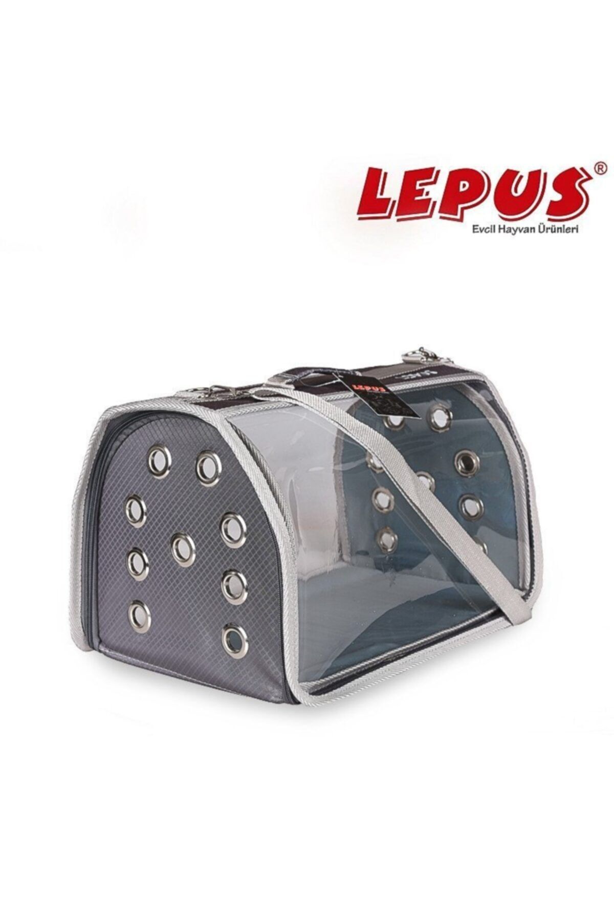Lepus Kedi Ve Köpek Şeffaf Fly Bag Çanta Gri 25x40x25 cm