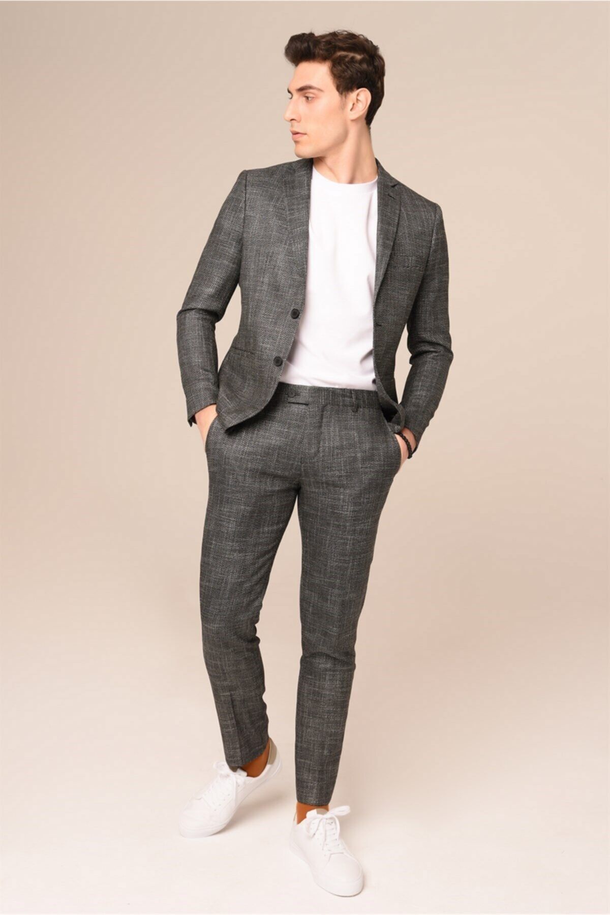 AGUSTİNİ Füme Renk Takım Elbise Slim Fit