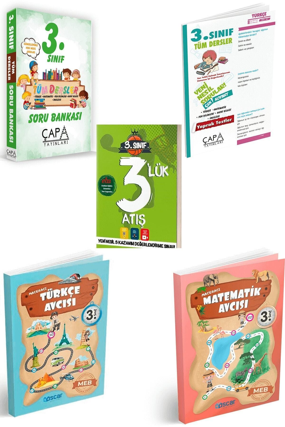 ÇAPA YAYINLARI 3.sınıf Tüm Dersler Soru Seti 5 Kitap +(deneme Hediye)
