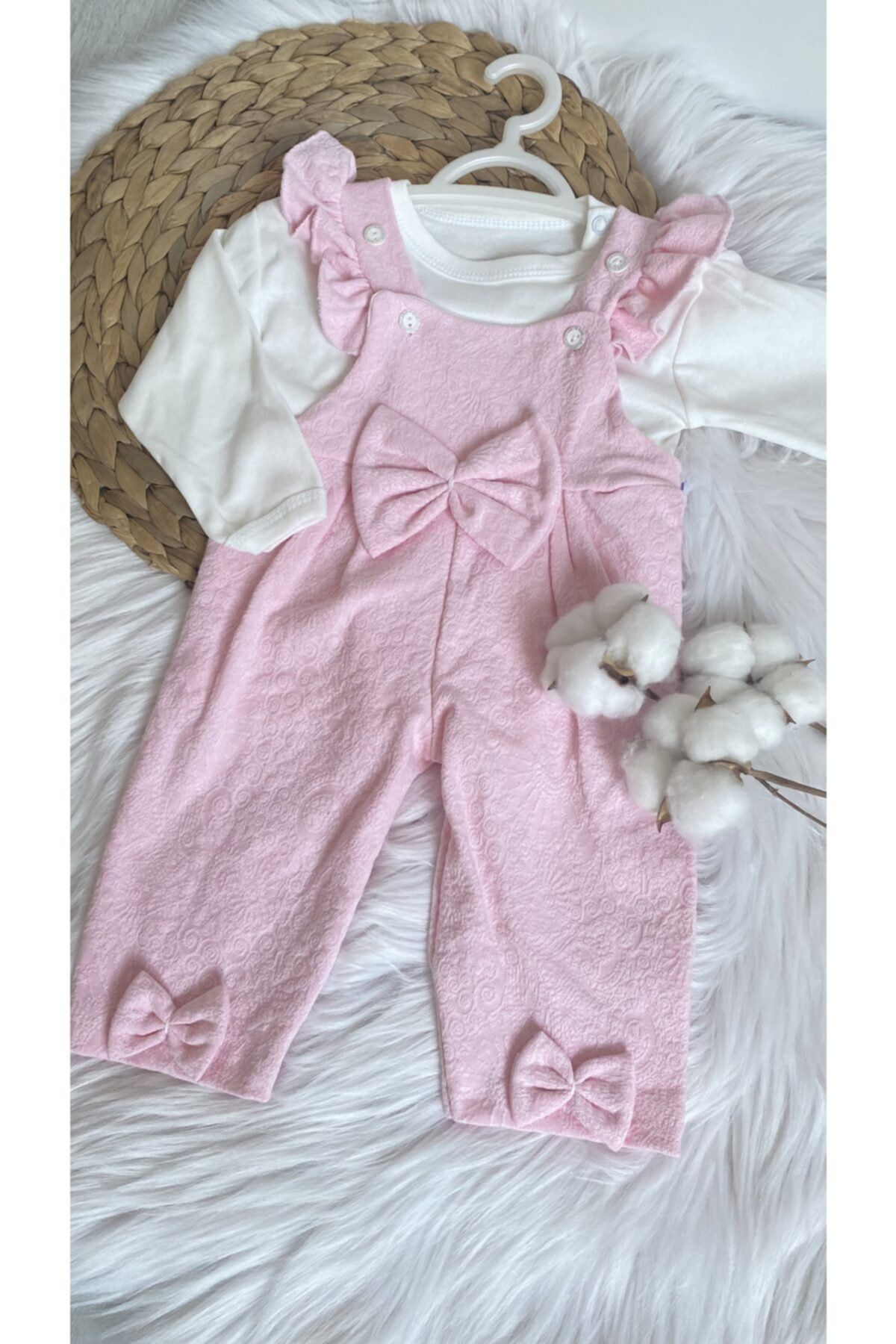 Voguee Store Bebek Fırfırlı Papyonlu 2’li Takım