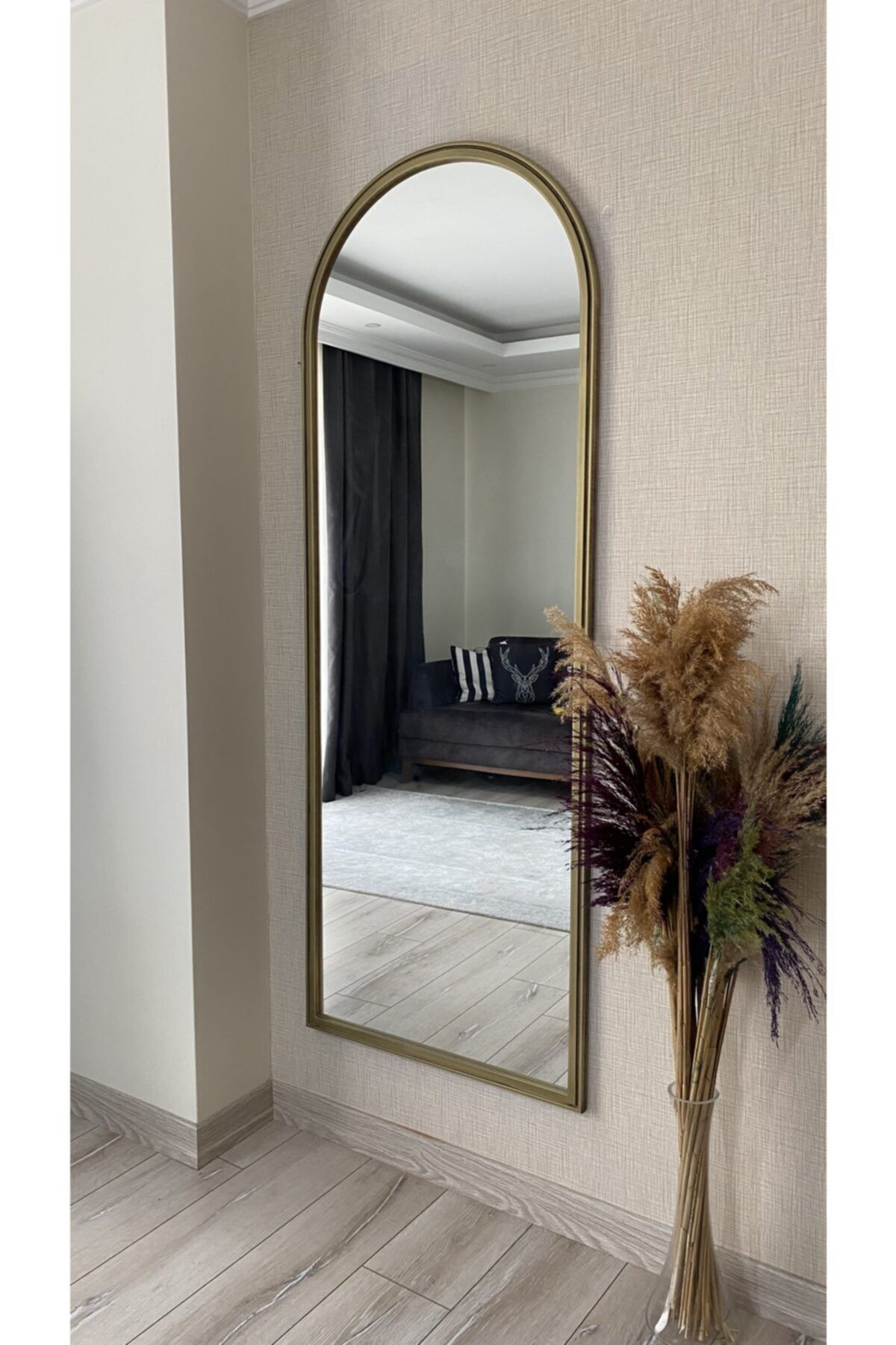 Ersan Dizayn Fuga Eskitme Oval Boy Aynası Duvara Monte 65X175 cm