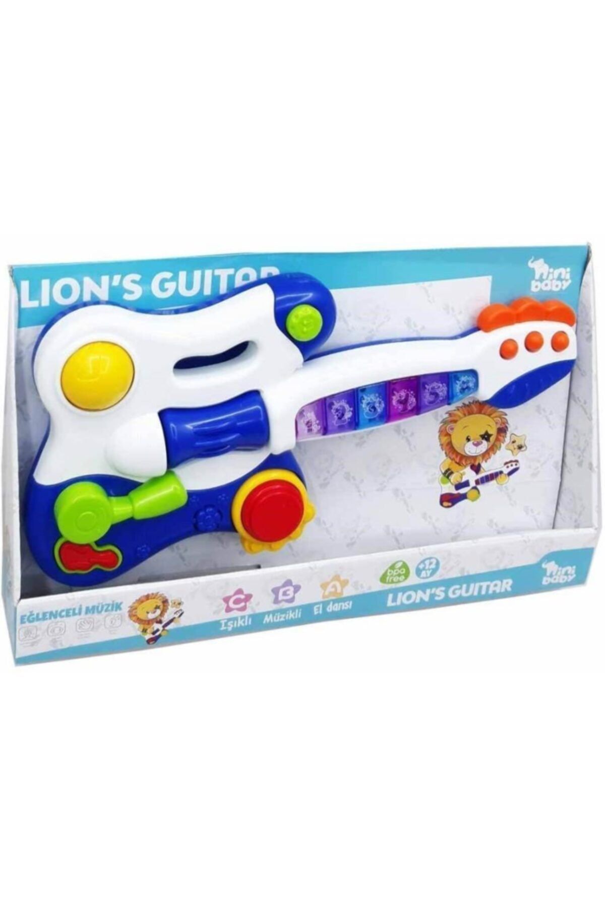 Erdem Oyuncak Erd Nini Baby Işıklı Sesli Müzikli Gitar Lion Er-208