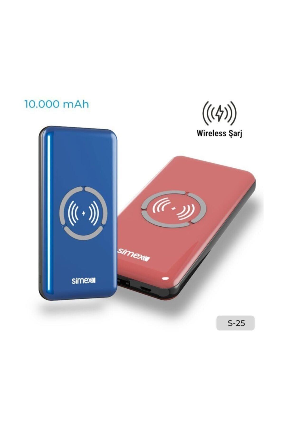 Simex Air Plus 10000mah Qualcom Wireless Power Bank S-25 Lacivert