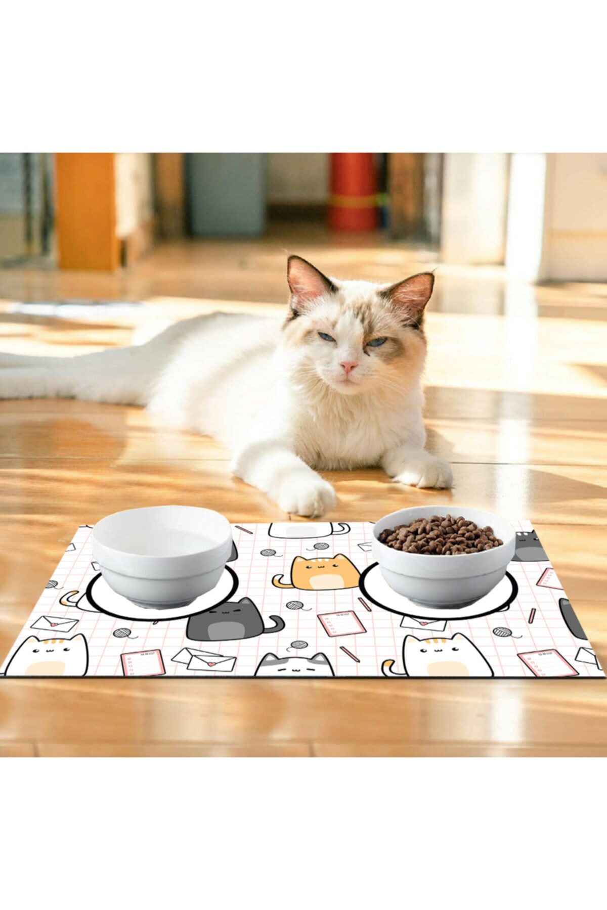 Babil Halı Kedi Ve Köpek Mama Paspası Özel Tasarım Kaymaz Tabanlı Paspas Model2