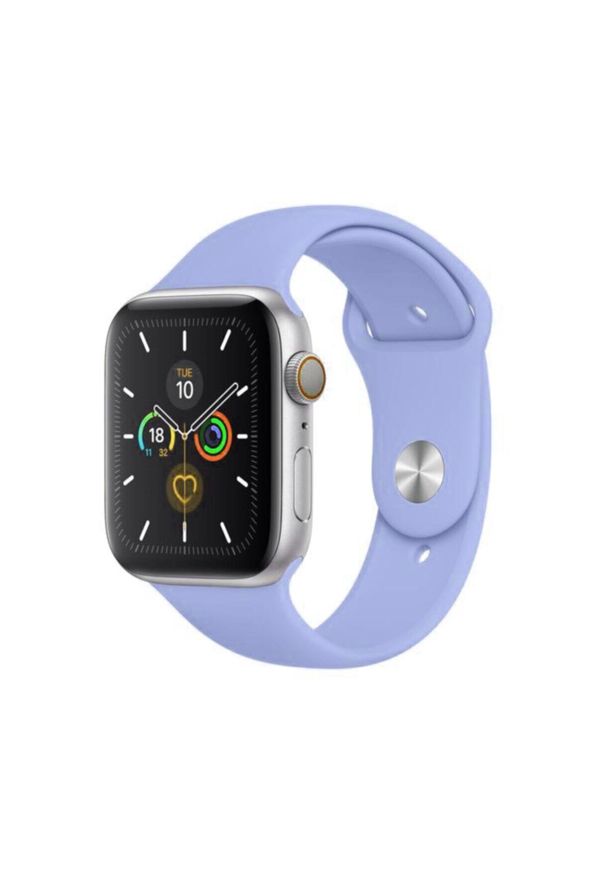 Cimricik Apple Watch Kordon 2 3 4 5 6 Se Seri Uyumlu 42 Mm Ve 44 Mm Silikon Kordon Kayış - Lila