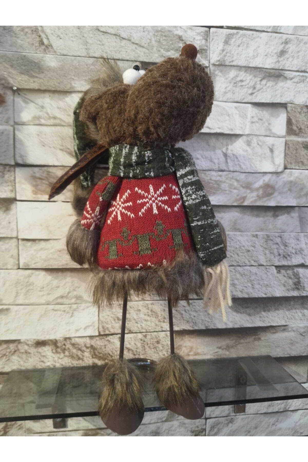 Pumpkin Hediyelik Eşya Yılbaşı Christmas New Year Konsept Metal Ayaklı Lüks Geyik Figür 40cm Ebatında