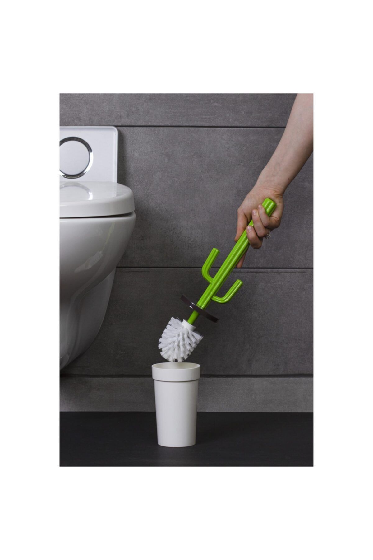 Okyanus Home Kaktüs Wc Fırça Seti - Beyaz