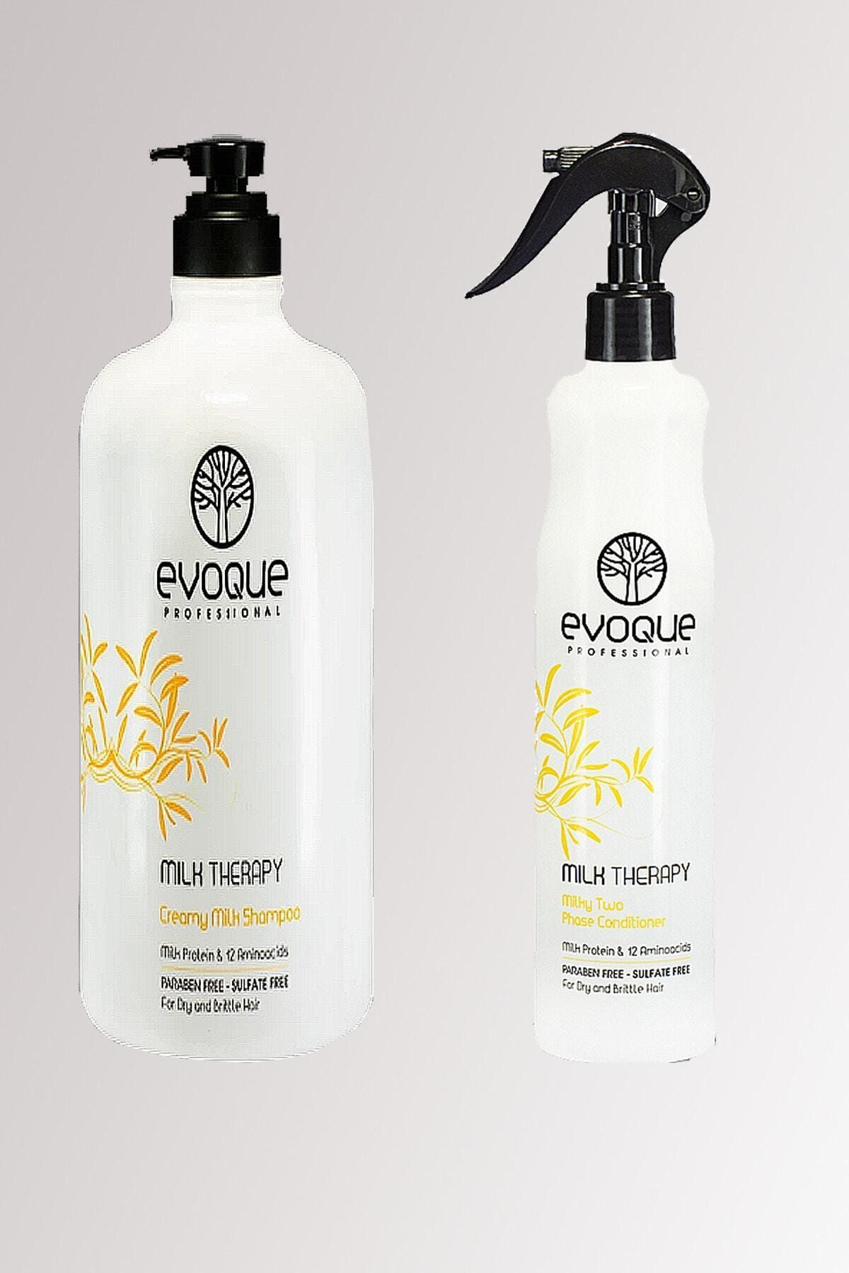 Evoque Milk Therapy Sülfatsız Şampuan 1000ml + Milk Therapy Bakım Spreyi
