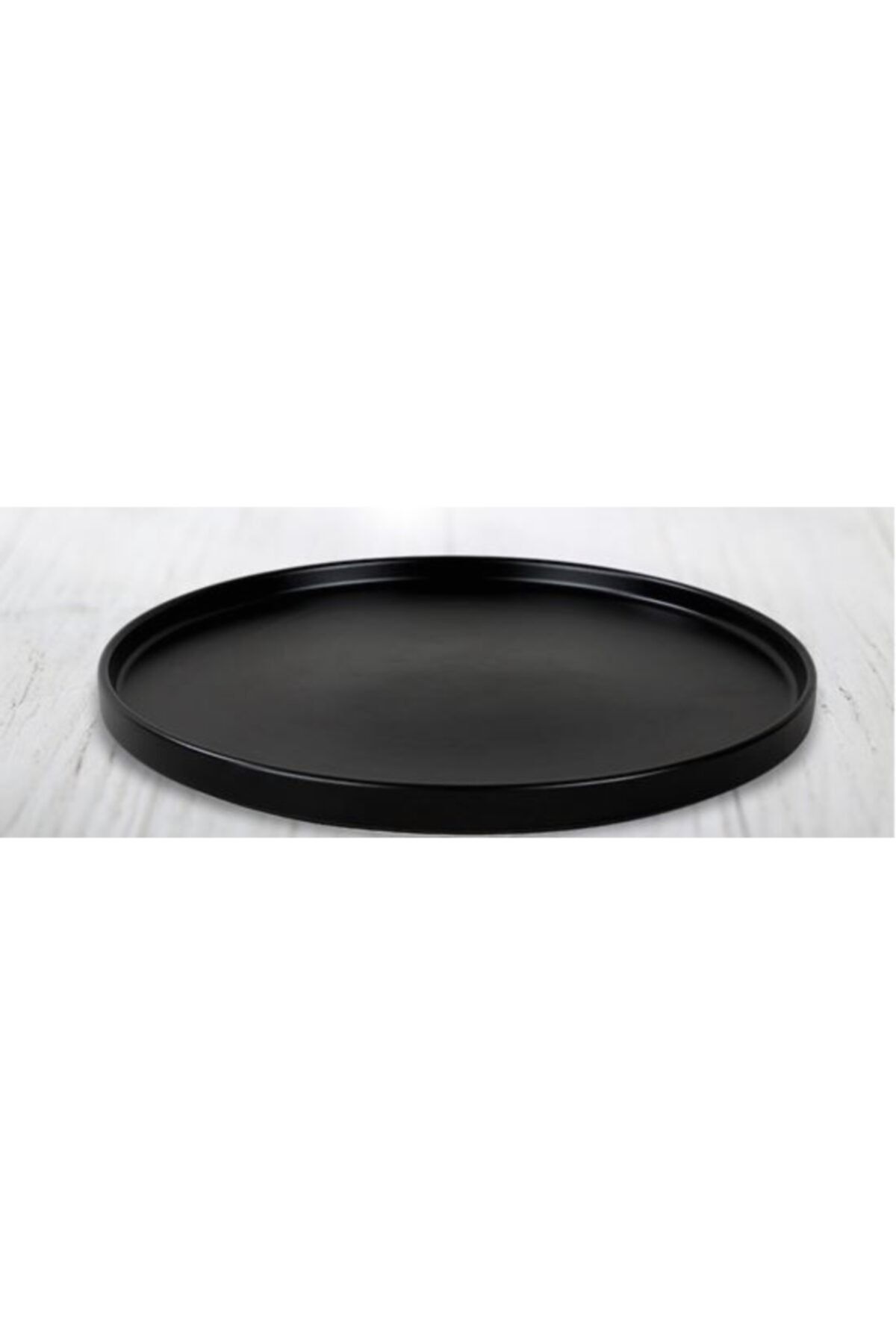 Keramika 27 Cm Stackable Servis Tabağı Mat Siyah