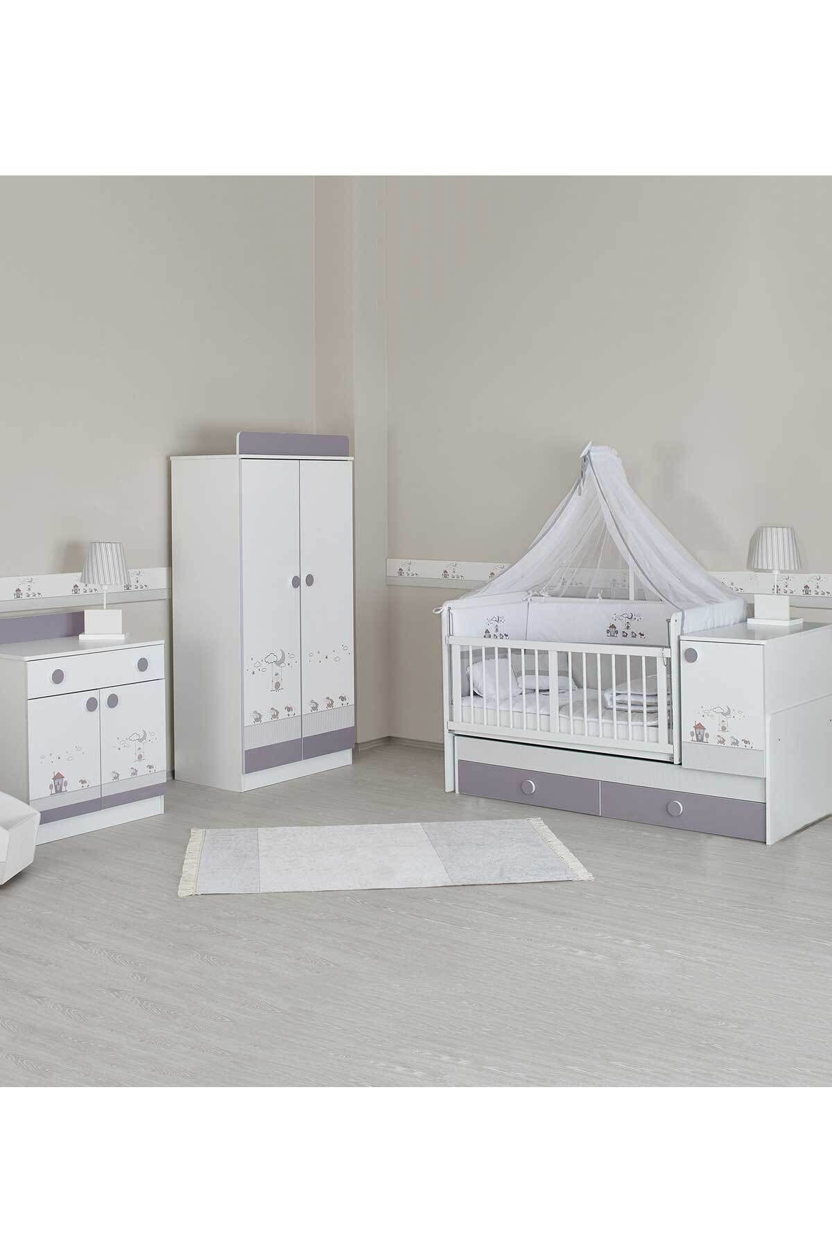 Babycom Neşeli Kuzular Bebek Odası Takımı - 2 Kapılı Dolap