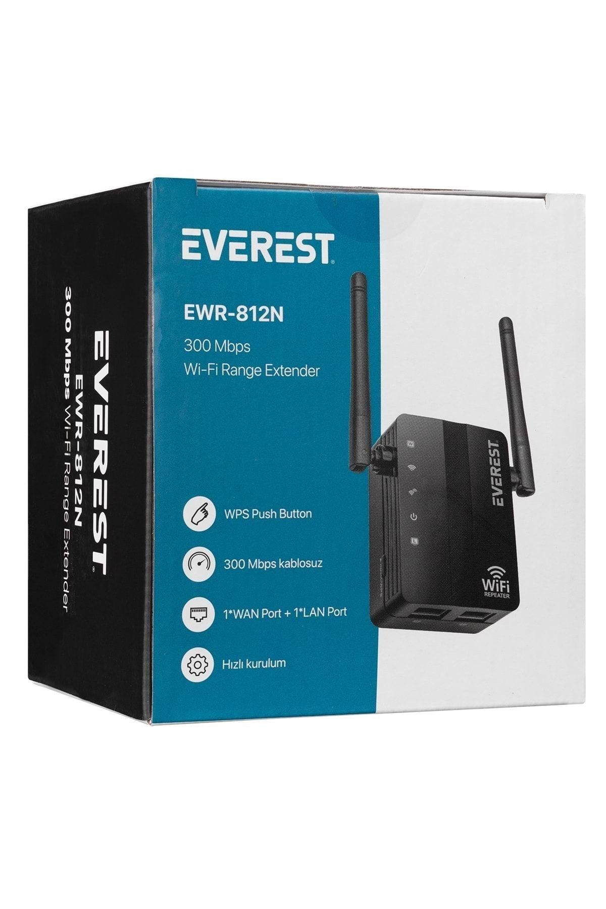 Everest Ewr-812n 300 Mbps 2.4ghz Wifi Repeater+ap Destekli Sinyal Genişletici