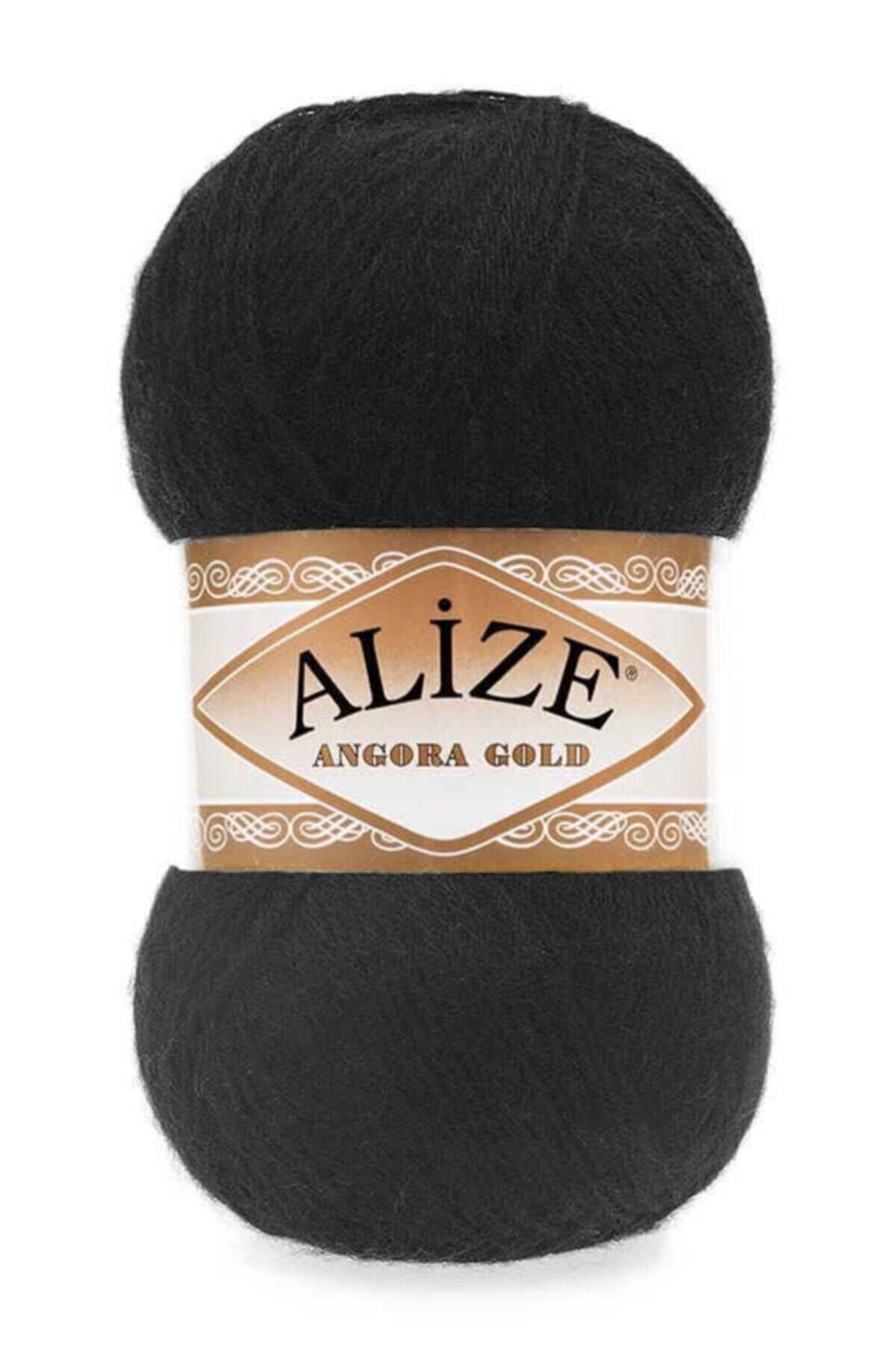 Alize Angora Gold 60 Siyah 100 gr. Örgü Ipi
