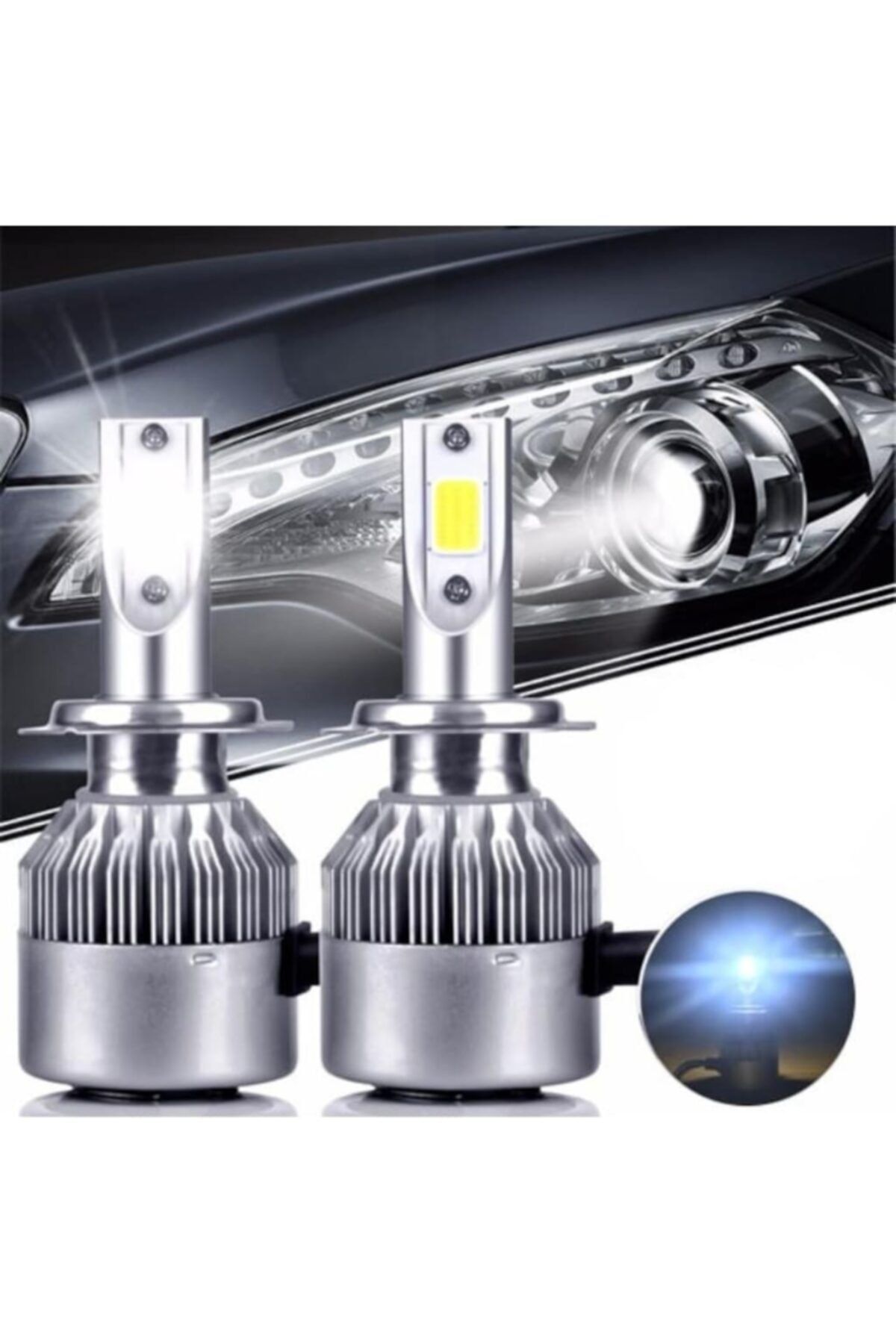 Ankaflex H7 Led Xenon Far Aydınlatma Seti Far Ampul Etkili Evo Serisi 4000lm Ampul Ultra Aydınlatma