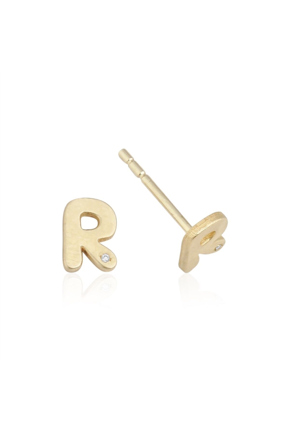 Parle Jewellery Pırlantalı Lettre Harf Küpe R