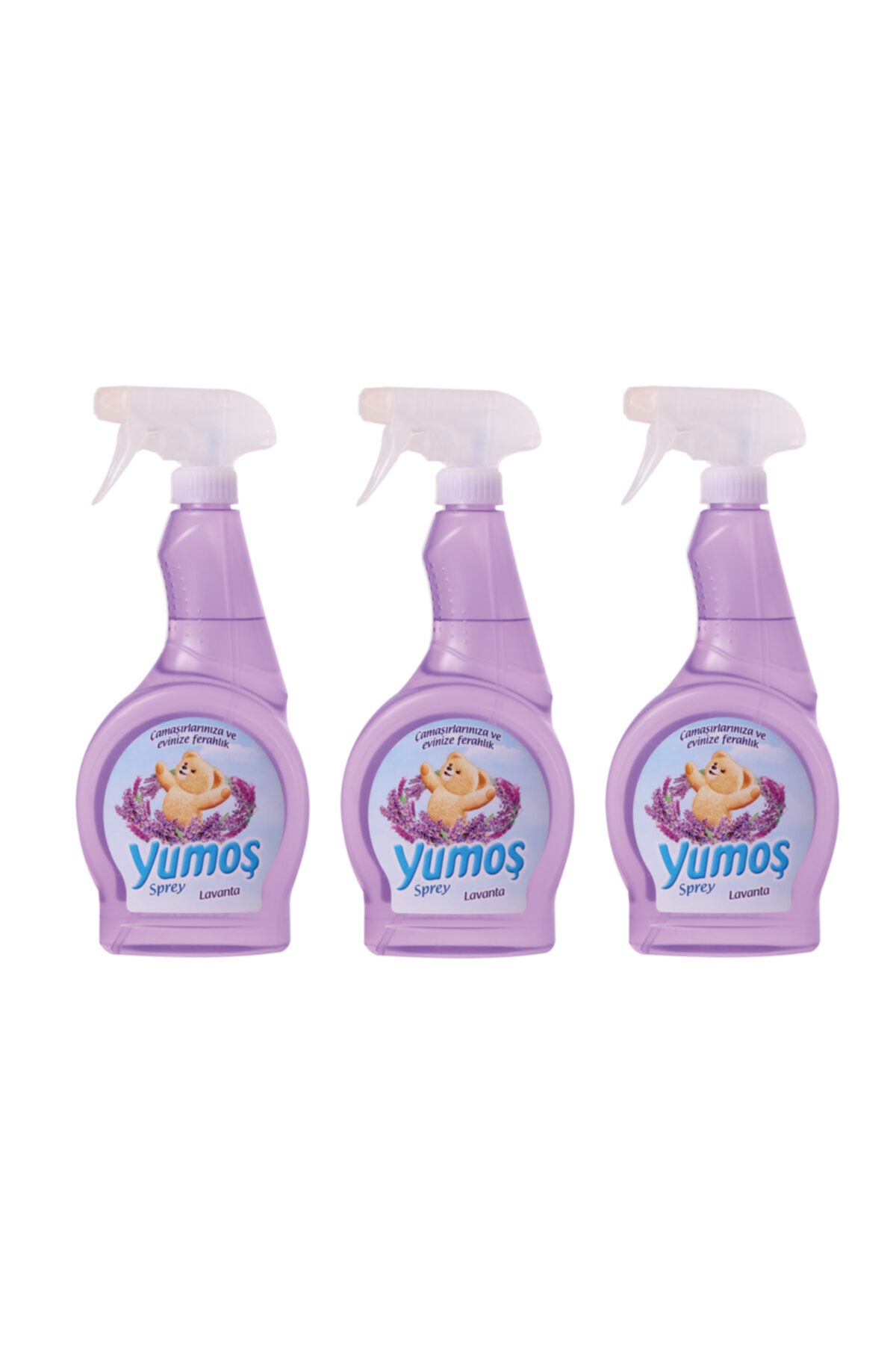 Yumoş Çamaşır ve Oda Kokusu Spreyi Lavanta 3 Adet x 500 ml