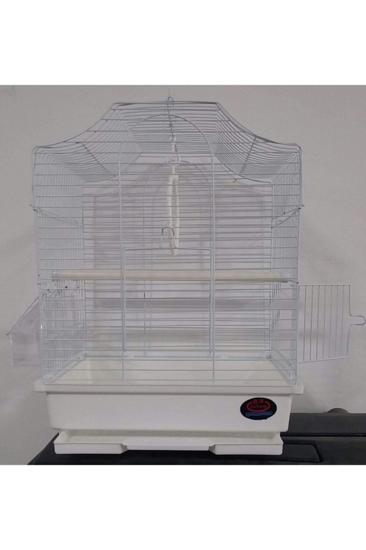 Dayang Iki Kapılı Kubbeli Muhabbet Kafes 30 X 22 X 38 Beyaz