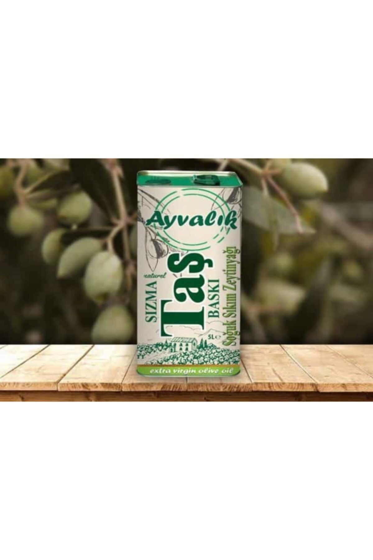 AYVALIK Naturel Sızma Soğuk Sıkım Zeytinyağı 5 Lt Teneke