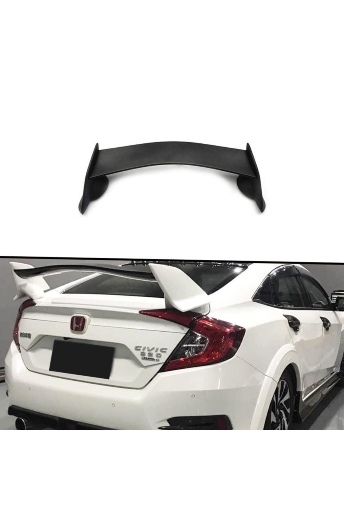 Araba Alışveriş Honda Tuning Civic 2016 3 Parça Işıklı Boyalı Spoyler/spoiler